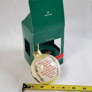 Hallmark Keepsake Ornament 1989 Norman Rockwell Santa Globe – Saturday Evening P